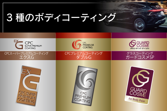 3種のボディーコーティング